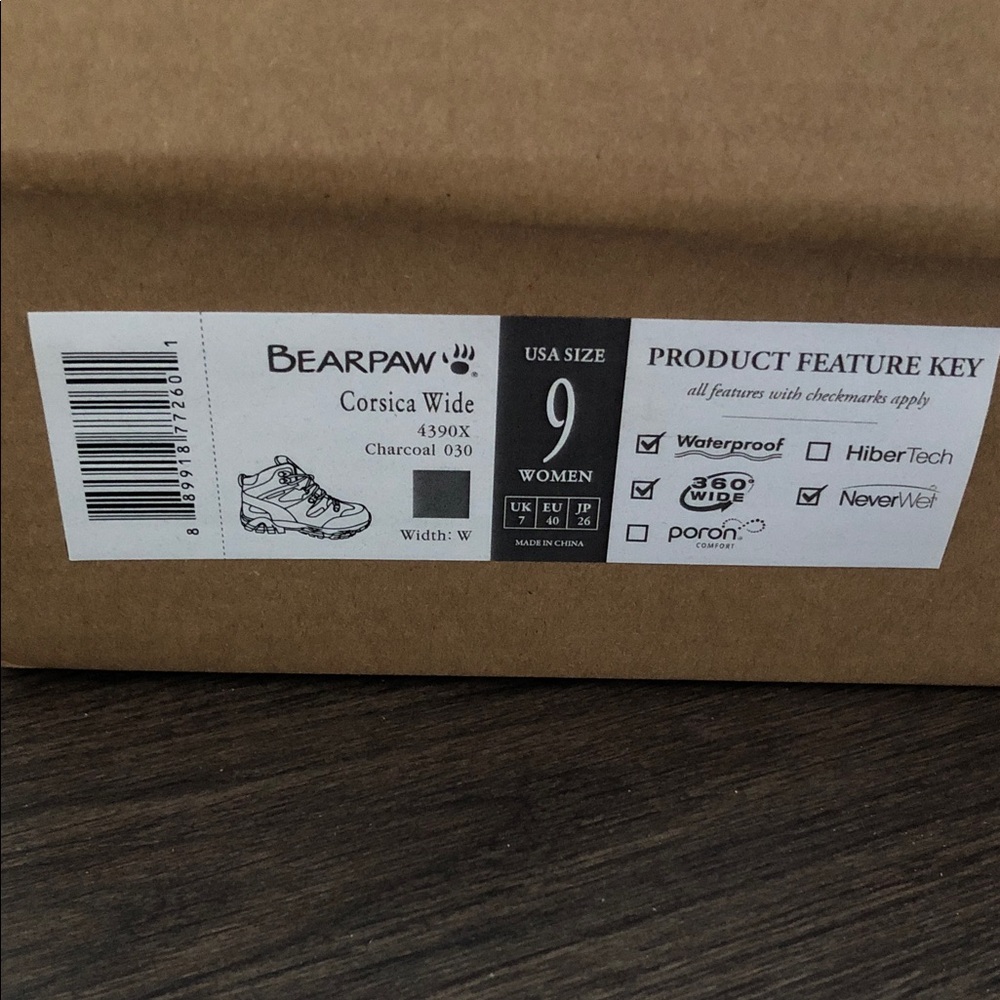 BearPaw Gray and Light Blue Waterproof Hiking Boots - Picture 2 of 5